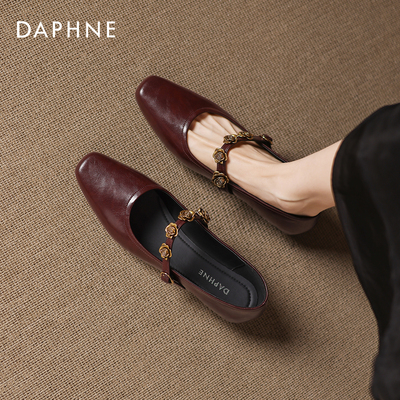 达芙妮平底单鞋女玛丽珍红色