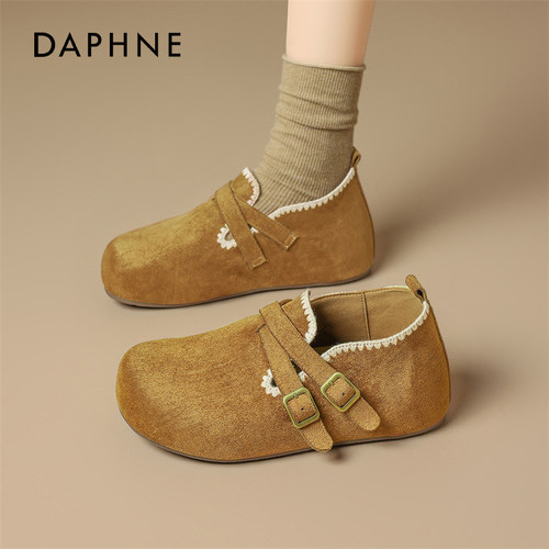 达芙妮厚底勃肯鞋2025新款一脚蹬