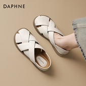 外穿编织猪笼鞋 达芙妮凉鞋 平底罗马鞋 包头镂空单鞋 女2026新款 夏季