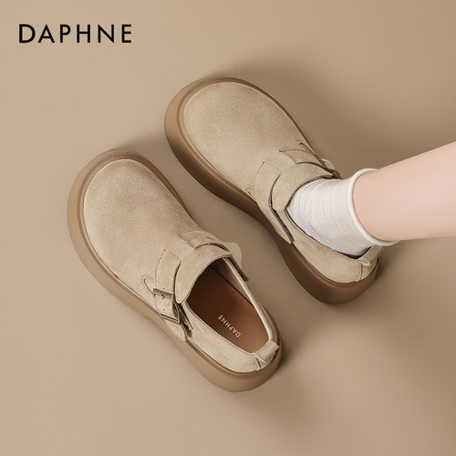 达芙妮厚底勃肯鞋女新款懒人单鞋