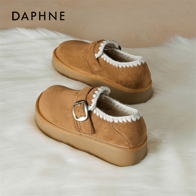 达芙妮勃肯鞋女鞋冬加绒雪地靴