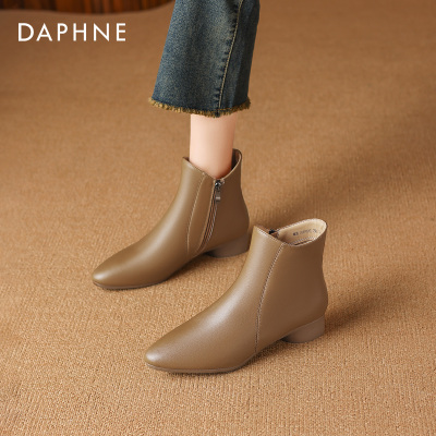 尖头短靴女秋冬马丁靴