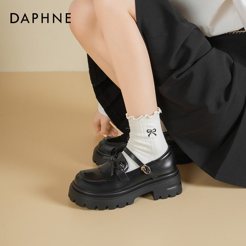 达芙妮厚底乐福鞋女2026新款春季单鞋jk玛丽珍鞋英伦风小皮鞋子