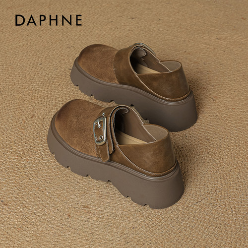 达芙妮厚底复古勃肯鞋女