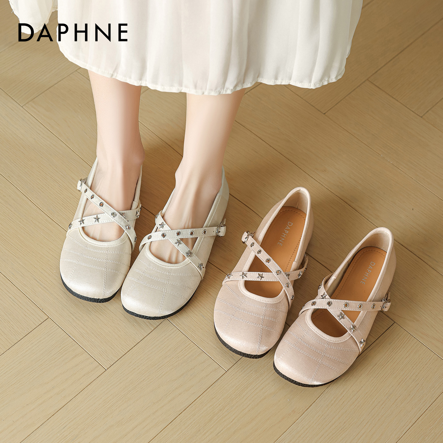 达芙妮玛丽珍鞋女平底芭蕾单鞋子