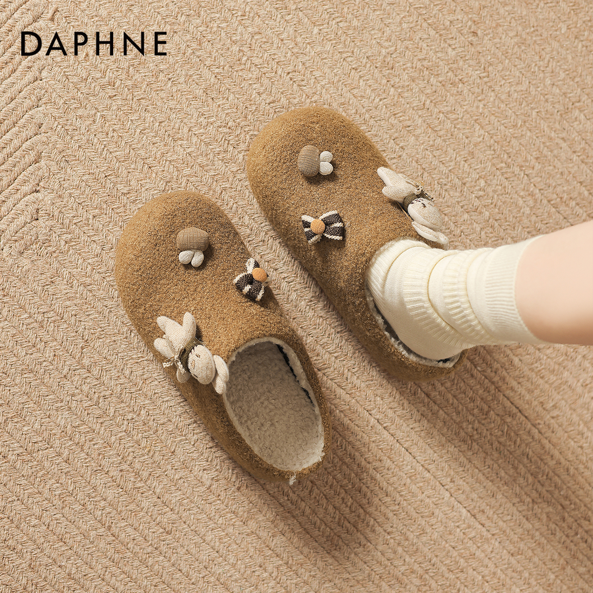 达芙妮厚底勃肯鞋女增高半拖鞋