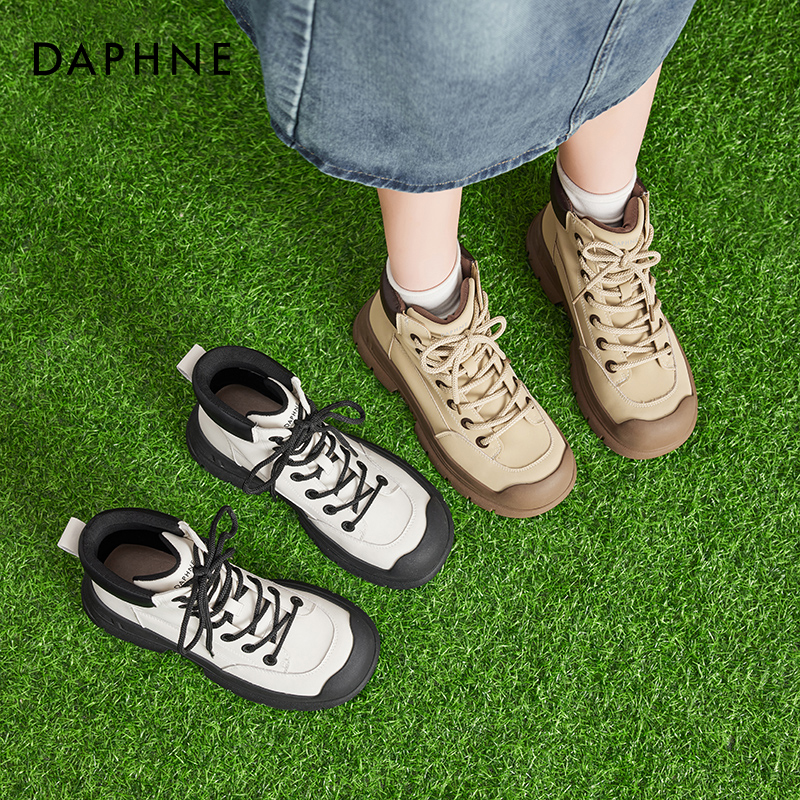 达芙妮厚底马丁靴女款登山靴短靴