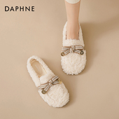 达芙妮毛毛拖鞋 子 小香风棉拖鞋 女外穿秋冬2025超火爆款 办公室棉鞋