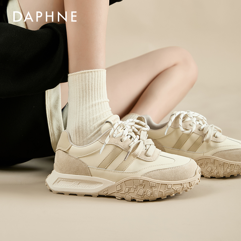 达芙妮厚底老爹鞋软底时尚德训鞋