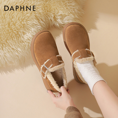 达芙妮加绒勃肯鞋全包雪地靴棉鞋