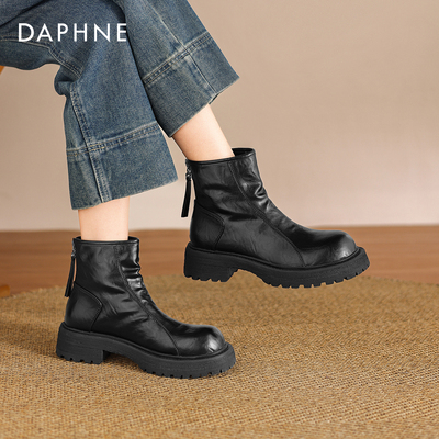 英伦风马丁靴女款工装小个子短靴