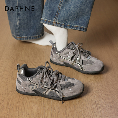 【达芙妮】厚底德训鞋女内增高鞋