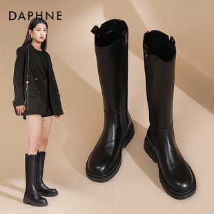 老爹鞋 秋冬乐福鞋 短靴雪地靴长筒靴子女 2025爆款 达芙妮马丁靴女款