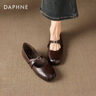 达芙妮浅口单鞋女法式玛丽珍鞋