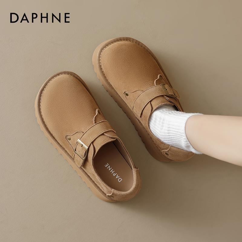 【达芙妮】复古勃肯鞋厚底全包头