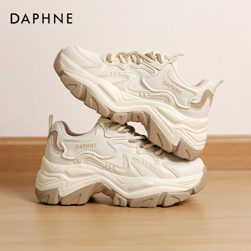 达芙妮厚底老爹鞋女款2026新款早春百搭拼色运动鞋好看增高休闲鞋,女鞋,老爹鞋,淘宝优惠券,粉丝福利购,淘宝优惠卷