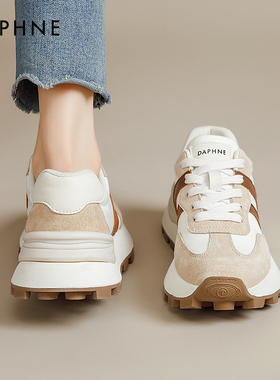 达芙妮芭蕾厚底德训鞋女2026春季新款爆阿休闲甘小蛮腰老爹运动鞋