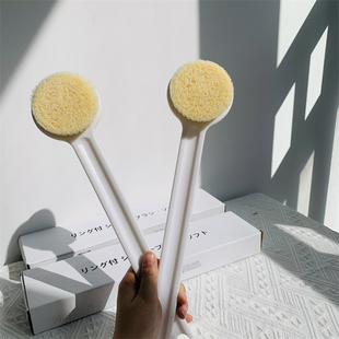 长柄猪鬃洗澡刷沐浴刷软毛搓泥搓背刷子搓澡身体刷硅胶软齿洗头刷