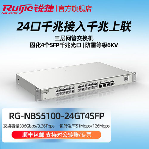 锐捷企业级千兆光网管交换机