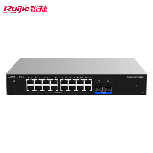 Ruijie锐捷睿易易光网管光接入交换机（ONU）RG-NBF3000E-16GT2MS 16口千兆接入+2口1G/2.5G分光上联