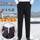 老年人羽绒裤 高腰深裆外穿直筒白鸭绒裤 男可脱卸冬季 爸爸加厚大码