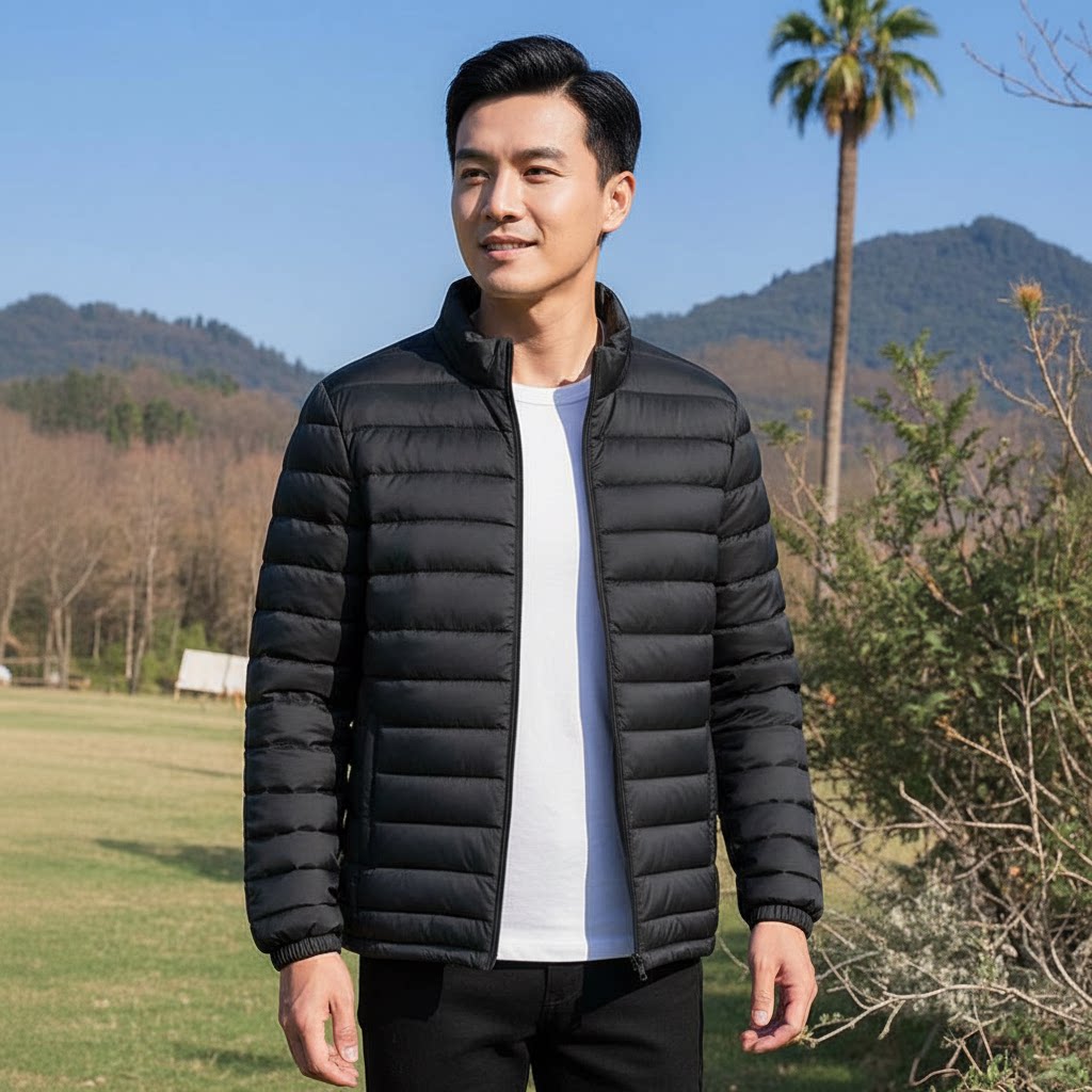 加肥加大男士短款秋冬加厚棉服立领时尚保暖外套黑色宽松休闲棉衣