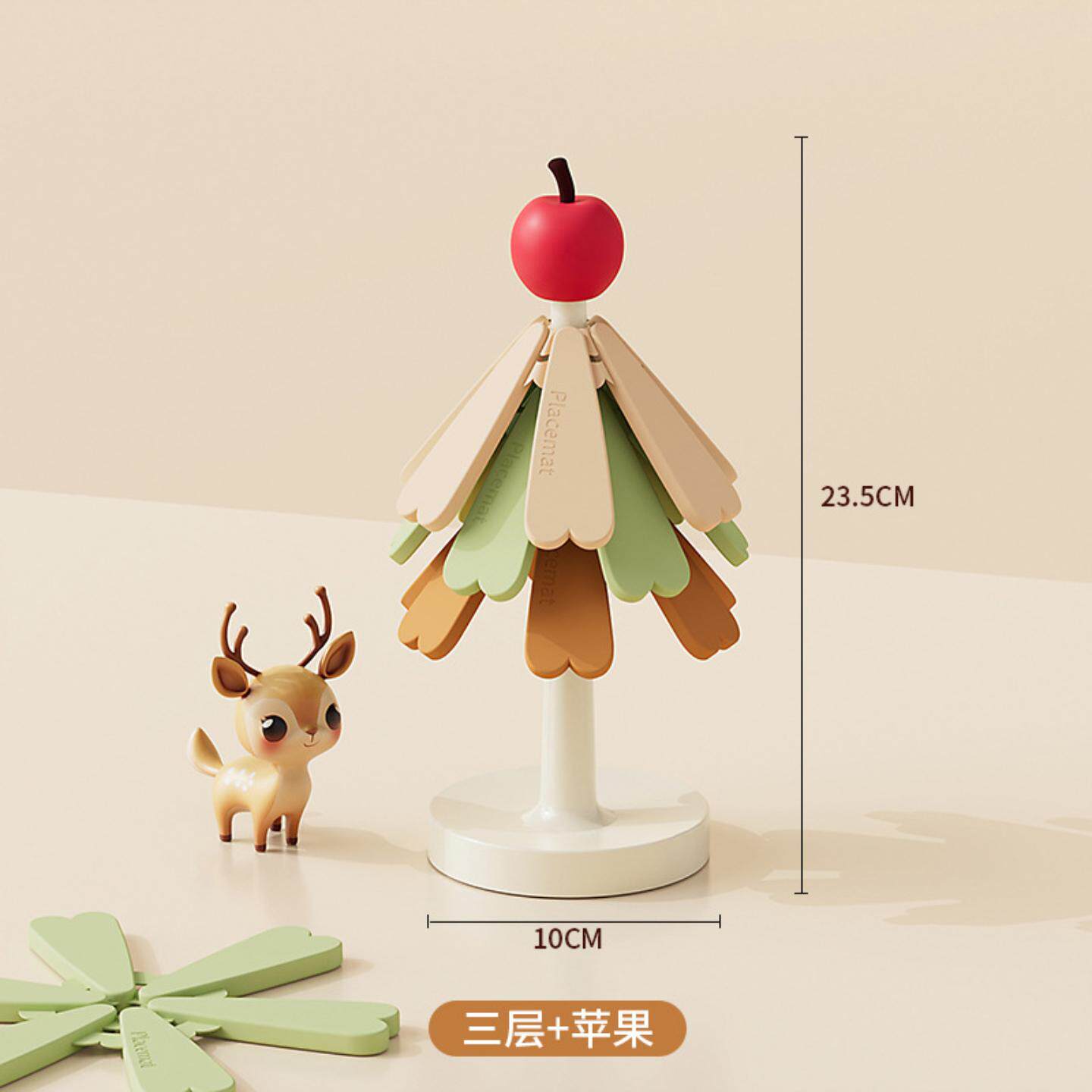 圣诞树硅胶隔热垫餐垫家用杯垫防烫垫锅垫耐高温一棵树