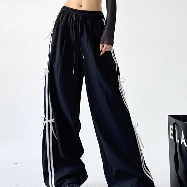 夏季新款宽松百搭运动休闲裤女