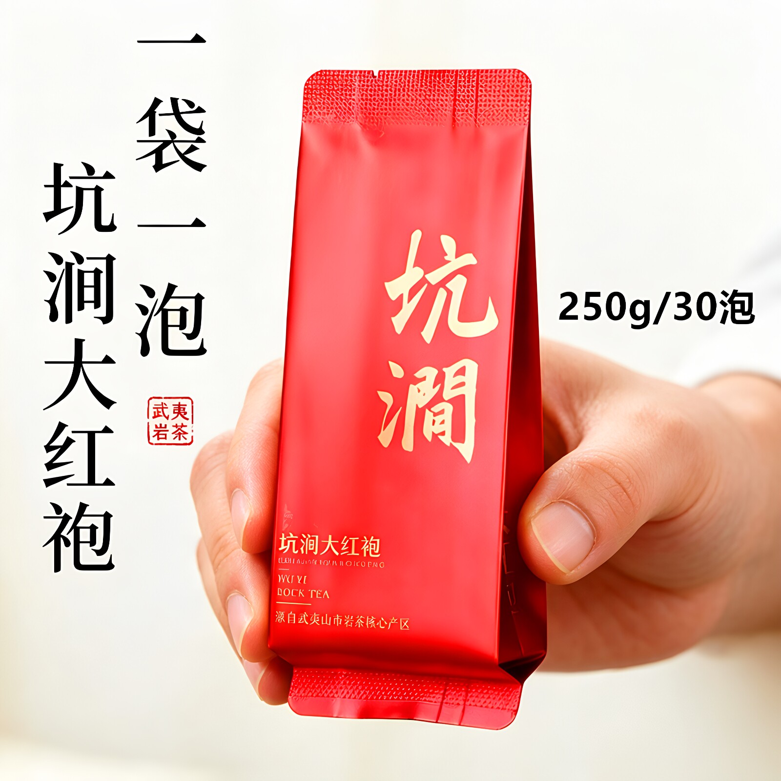 坑涧大红袍茶叶武夷岩茶泡装250g