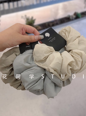 韩系小众设计原创高级感精致精灵草绿色米白色防晒衣发圈大肠圈