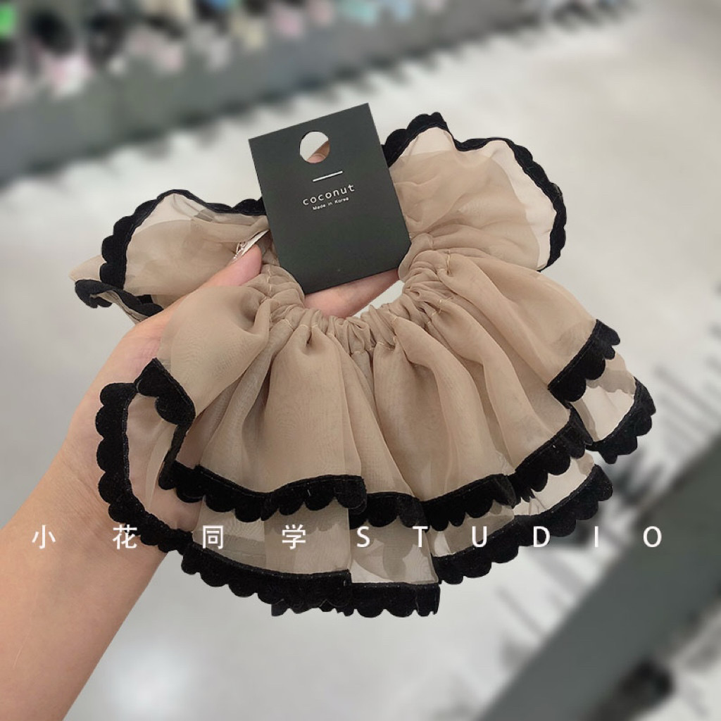 优雅气质精致欧根纱大号大肠圈