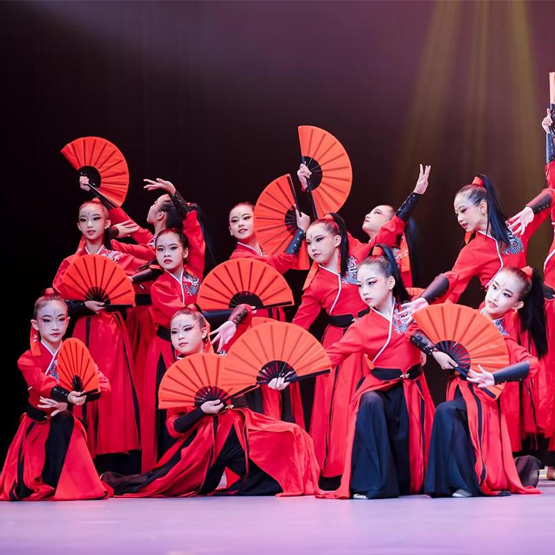 天地龙鳞演出服雪龙吟舞蹈服精忠报国开场舞万疆表演扇子古风爵士