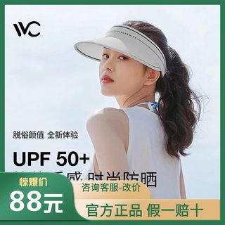 VVC女神帽风尚版时尚潮流防晒帽遮太阳帽防紫外线女子可戴空顶帽