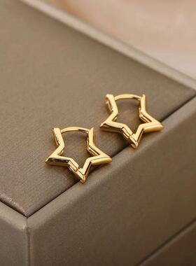 Star Pendientes Earrings For Women Girl Stainless Steel Mini