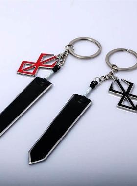 Game Berserk Guts Sword Keychain Black Swordsman Guts Dragon