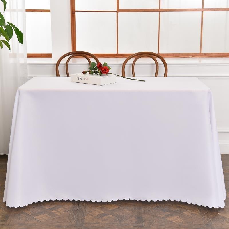 White tablecloth cloth art conference room long table