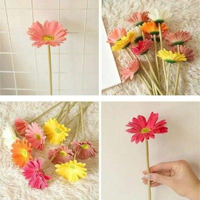 38.5cm PU Artificial Gerbera Artificial Flowers Wedding INS