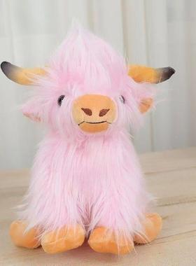 Simulated Scottish Highland Cattle Plush toy cow doll