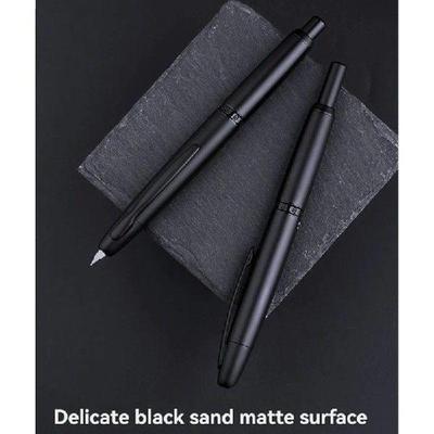 Press Retractable Fountain Pen Extra Fine Nib Metal Matte