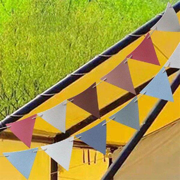 3M PU Triangle Flags Camping Tents Flags Festive Birthday