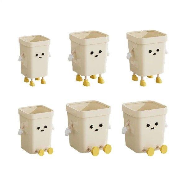 Creative Trash Can Modern Open Top Waste Basket for Dorm
