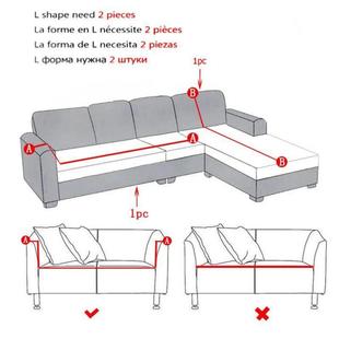 Shaped Sofa Room Plush Elastic Living For Velvet Cover