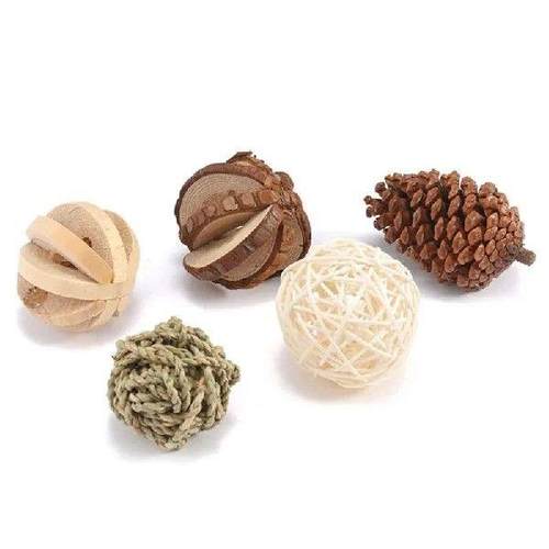 Hamster Toys Wooden Wood Molar Chew Toy Unilateral Barbell