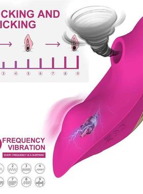 Wearable Sucking Vibrator 9 Mode Remote Control Sucker Vibra