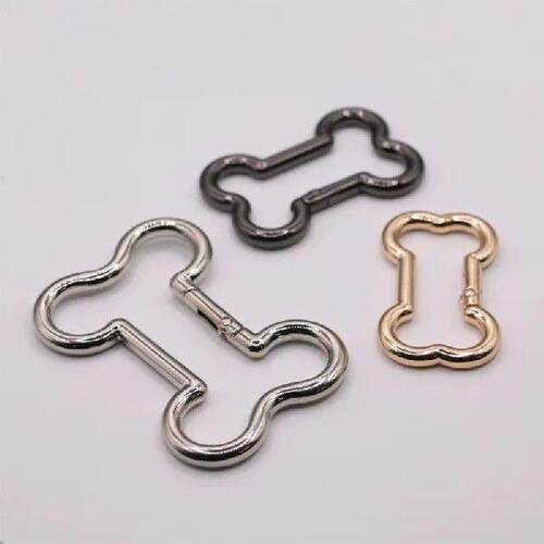 Metal Bone Shape Ring Snap Hook Spring Gate Trigger Clasps