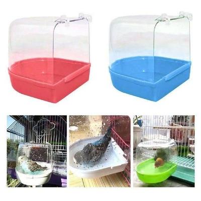 Cage Decor Transparent Hanging Pet Bird Parrot Bathing Tub