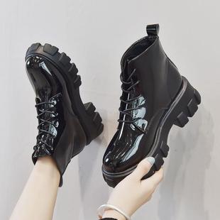 women big martin flat boots 马丁靴女短靴厚底皮靴大码