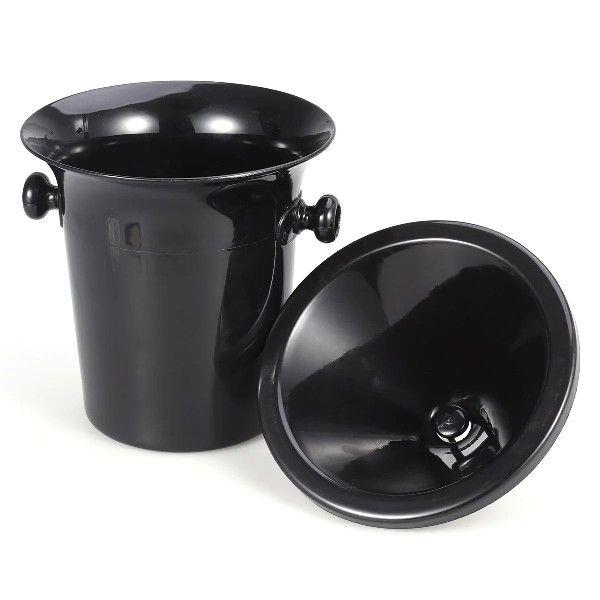 Tasting Spittoon Black Spittoon Dump Bucket Plastic Round