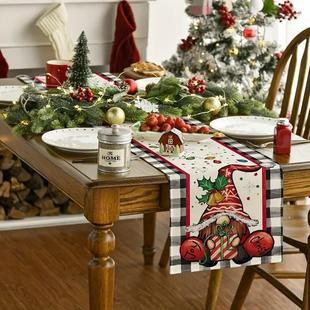 Linen Runner Heat Insulation Holi Christmas Tablecloth Table
