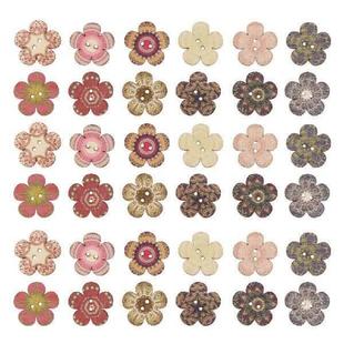 Jean Buttons Buttons Jean Buttons Button Flower Wood Wooden